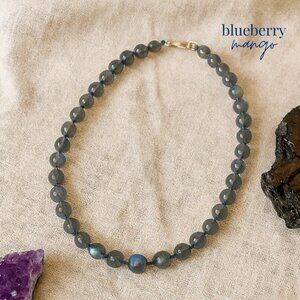 Boho Chic Labradorite Princess Necklace 20" | Hand-Knotted Artisan Crystal Gem